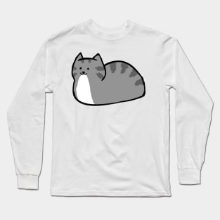 Grey Cat Loaf Long Sleeve T-Shirt